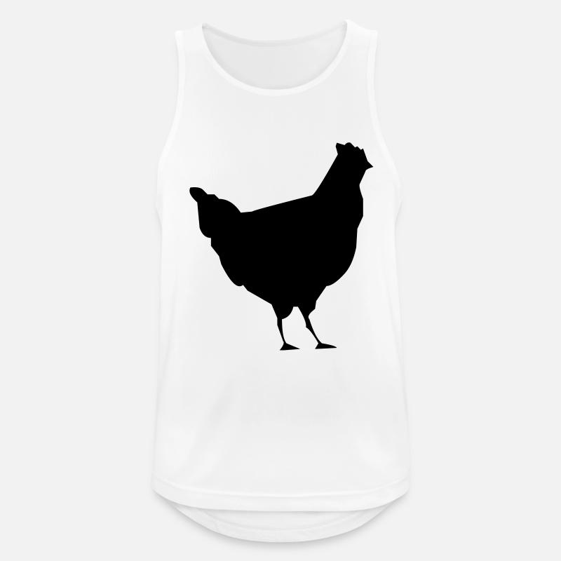 bauernhof hahn huhn vogel - Männer Tank Top atmungsaktiv - Weiß