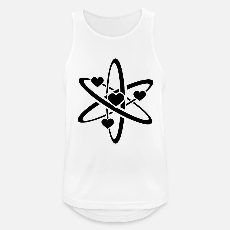 heart atom - Männer Tank Top atmungsaktiv - Weiß