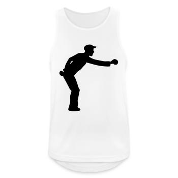 petanque jeu de boule - Débardeur respirant Homme - blanc - Devant - Nick (188cm)