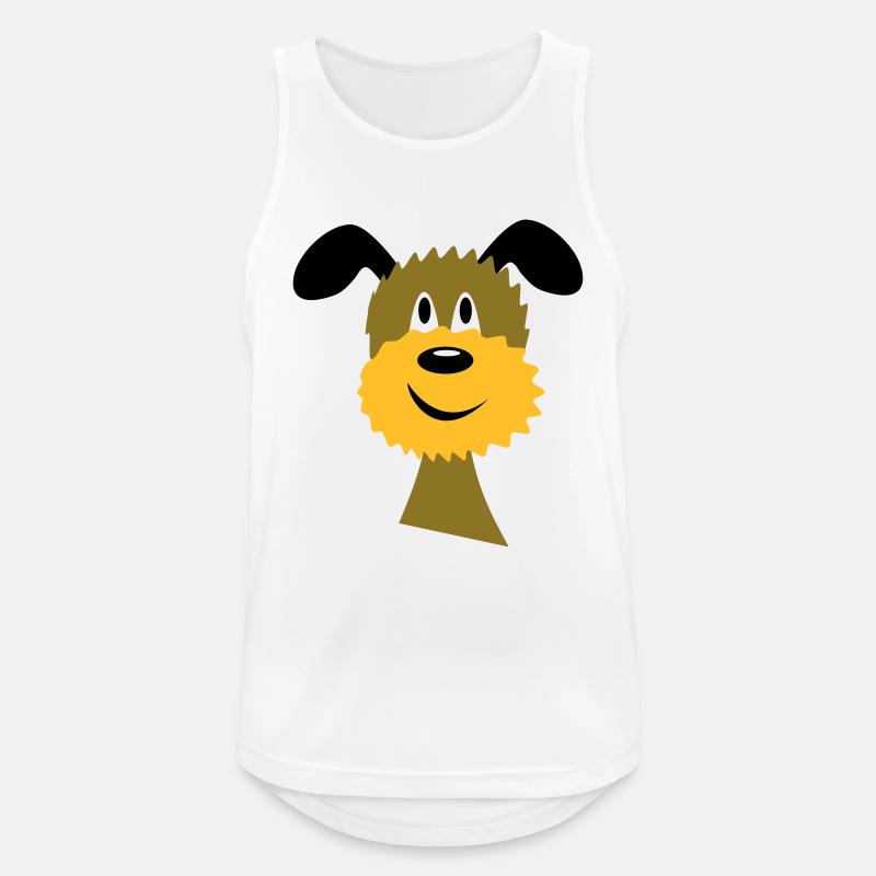 hund - Männer Tank Top atmungsaktiv - Weiß