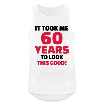 60 Years Anniversaire - Débardeur respirant Homme - blanc - Devant - Nick (188cm)