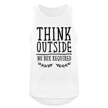 Think Outside - No Box Required - Débardeur respirant Homme - blanc - Devant - Nick (188cm)