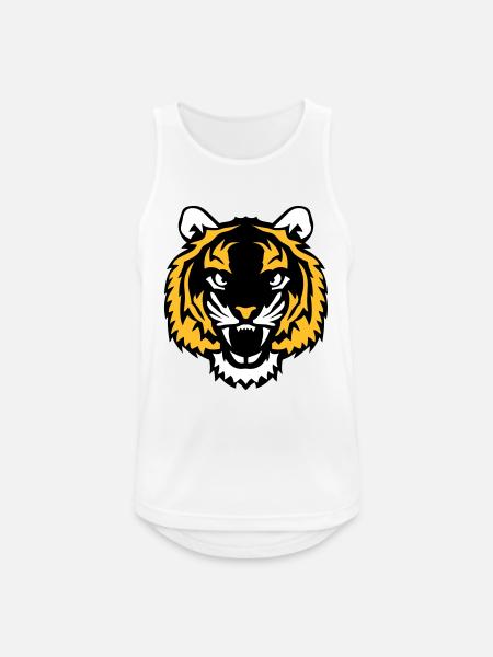 tiger wild animal 28012 - Men's Breathable Tank Top - white