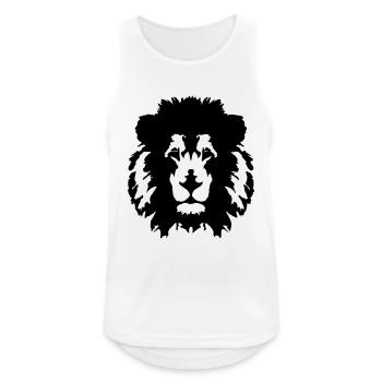 Lion Face - Men's Breathable Tank Top - white - Front - Nick (188cm)