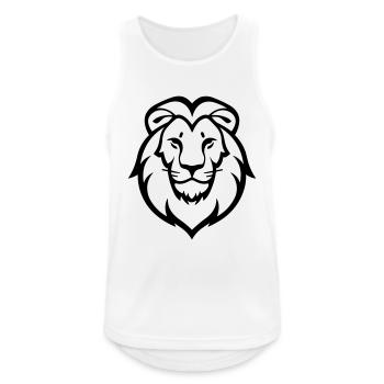 Felin Dschungel Löwenkopf - Männer Tank Top atmungsaktiv - Weiß - Vorne - Nick (188cm)