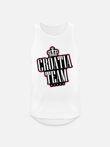 Croatia Team - Men's Breathable Tank Top - white