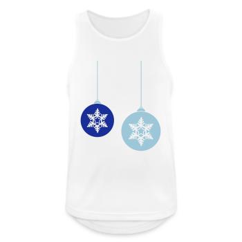 Weihnachtskugeln Stern frost - Männer Tank Top atmungsaktiv - Weiß - Vorne - Nick (188cm)