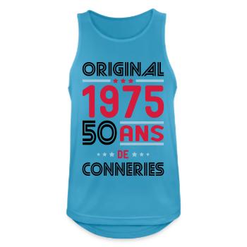 50th Anniversary - Original 1975 - - Men's Breathable Tank Top - sapphire blue - Front - Nick (188cm)