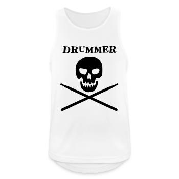 drummer - Men's Breathable Tank Top - white - Front - Nick (188cm)