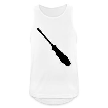 Screwdriver - Tool - Men's Breathable Tank Top - white - Front - Nick (188cm)