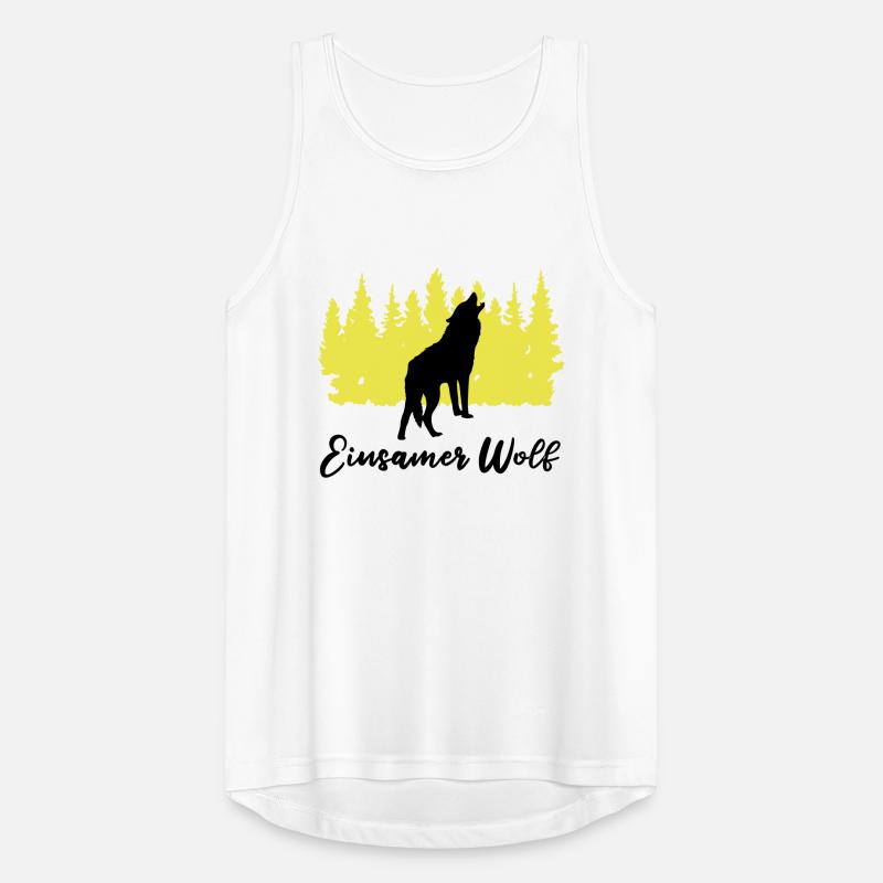 "Einsamer Wolf: Mystische Einzelgängigkeit" Männer Tank Top atmungsaktiv