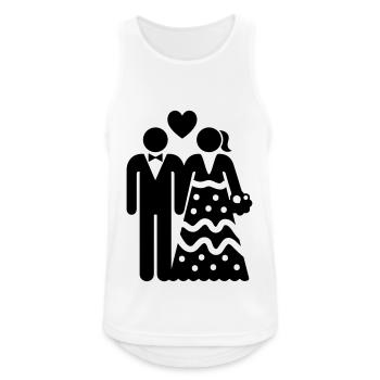 Couple Mariage Mariage Couple - Débardeur respirant Homme - blanc - Devant - Nick (188cm)