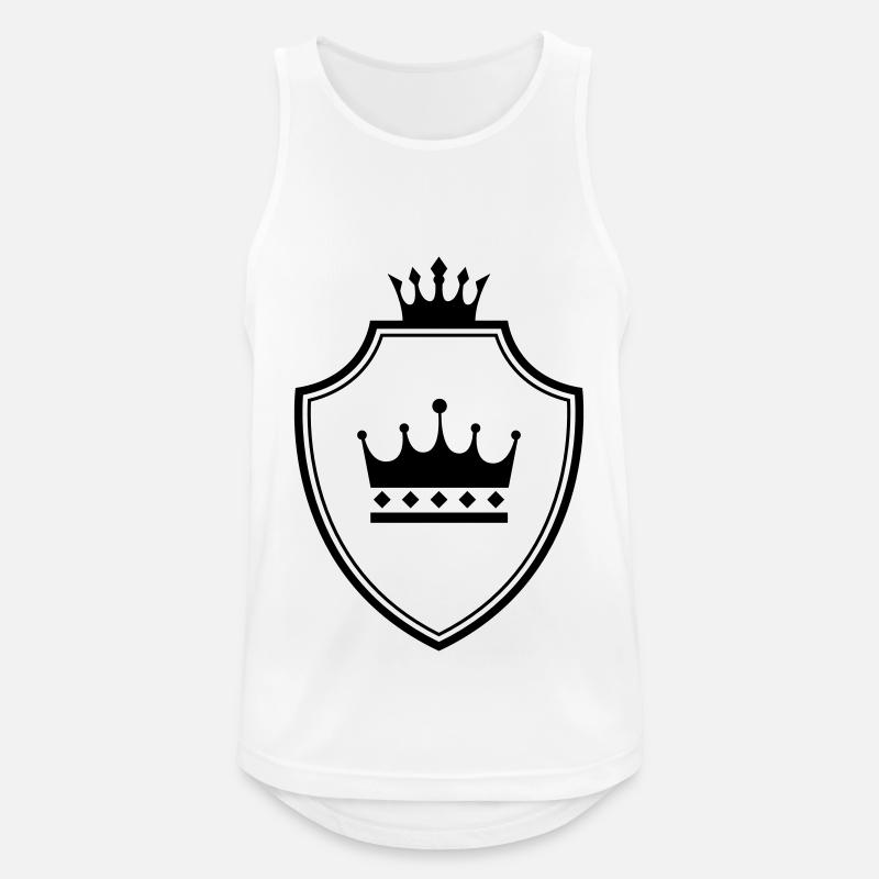 Krone Wappen - Männer Tank Top atmungsaktiv - Weiß