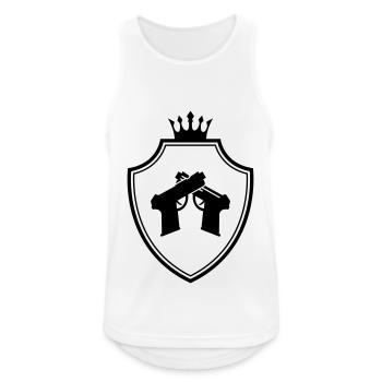 Pistole Wappen - Männer Tank Top atmungsaktiv - Weiß - Vorne - Nick (188cm)