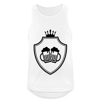 Bierglas Wappen - Männer Tank Top atmungsaktiv - Weiß - Vorne - Nick (188cm)