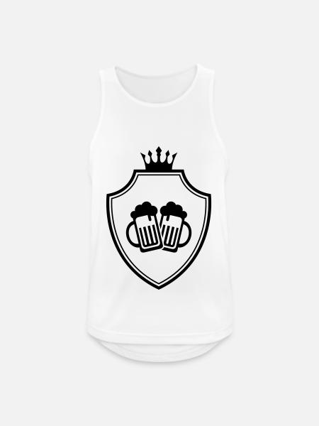 Bierglas Wappen - Männer Tank Top atmungsaktiv - Weiß