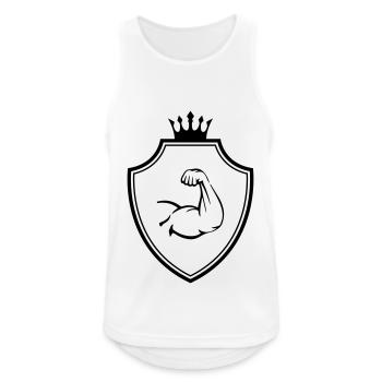 Arm Muskeln Wappen Bizeps - Männer Tank Top atmungsaktiv - Weiß - Vorne - Nick (188cm)