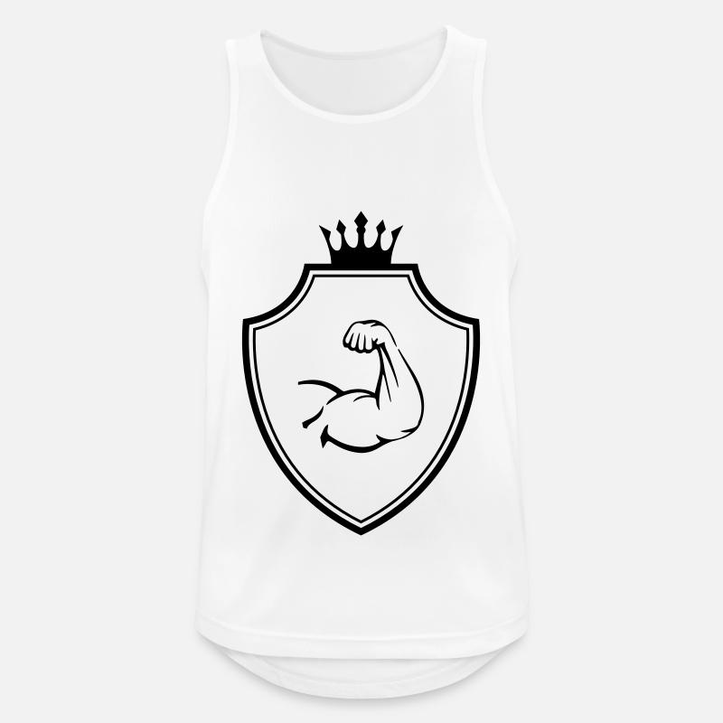 Arm Muscles Crest Biceps - Men's Breathable Tank Top - white
