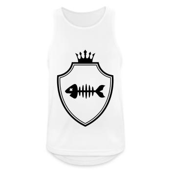 Fish Coat of Arms Bones Bones - Men's Breathable Tank Top - white - Front - Nick (188cm)