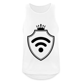Wlan Internet Wappen - Männer Tank Top atmungsaktiv - Weiß - Vorne - Nick (188cm)