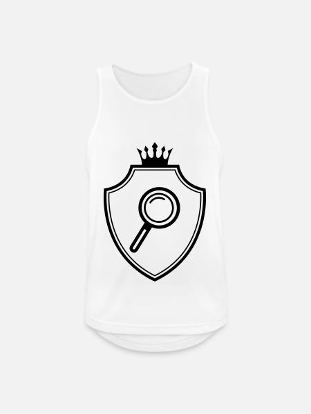 Magnifying glass coat of arms - Men's Breathable Tank Top - white