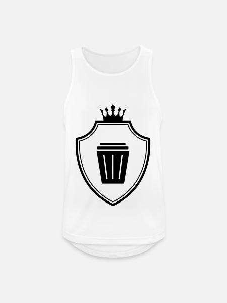 Garbage can coat of arms - Men's Breathable Tank Top - white