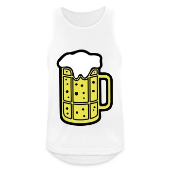 Chope de bière symbole de bière Cheers - Débardeur respirant Homme - blanc - Devant - Nick (188cm)
