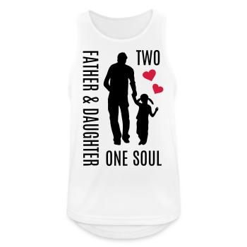 Father daughter holding hands heart soul best dad - Men's Breathable Tank Top - white - Front - Nick (188cm)