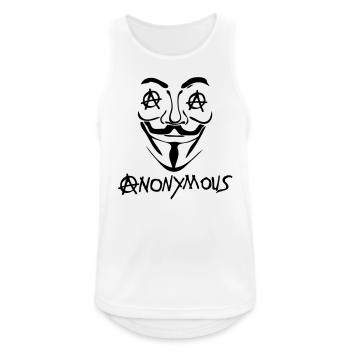 Anarchie-Logo Anonym2 Maske Maske - Männer Tank Top atmungsaktiv - Weiß - Vorne - Nick (188cm)