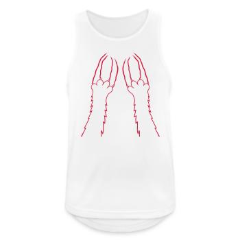 Katzen Klauen Pfote Tatzen Kralle Kratzer Streifen - Männer Tank Top atmungsaktiv - Weiß - Vorne - Nick (188cm)