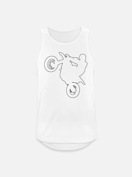 Supermoto - Männer Tank Top atmungsaktiv - Weiß