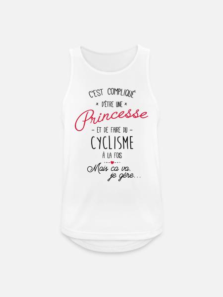 princesse et Cyclisme - Débardeur respirant Homme - blanc
