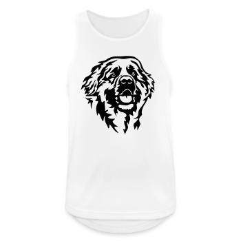 Leonberger Kopf - Männer Tank Top atmungsaktiv - Weiß - Vorne - Nick (188cm)