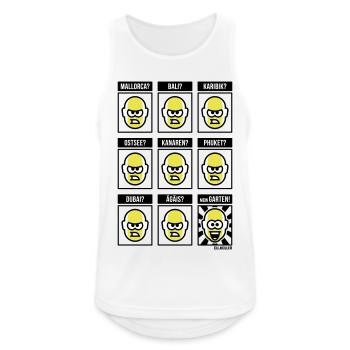 Nichts Geht Über Meinen Garten! (Urlaub / POS 3C) - Männer Tank Top atmungsaktiv - Weiß - Vorne - Nick (188cm)