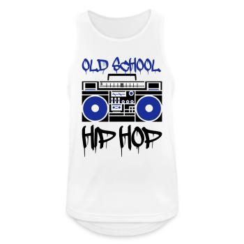 Ghetto blaster old school - Men's Breathable Tank Top - white - Front - Nick (188cm)