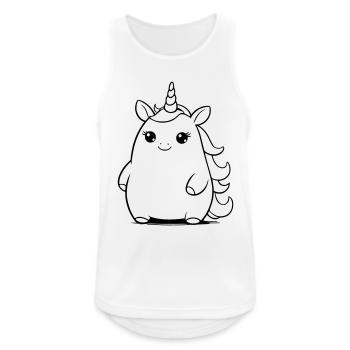 Chubby unicorn as vector illustration - Men's Breathable Tank Top - white - Front - Nick (188cm)