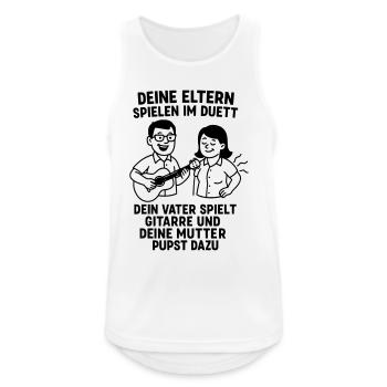 duett eltern musik - Männer Tank Top atmungsaktiv - Weiß - Vorne - Nick (188cm)