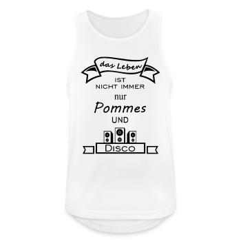 Das Leben ist - Männer Tank Top atmungsaktiv - Weiß - Vorne - Nick (188cm)