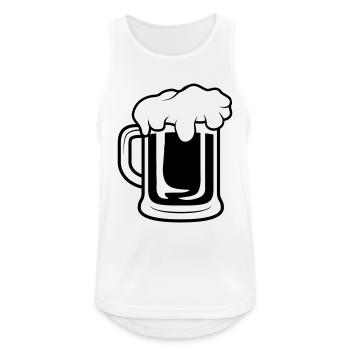 Maßkrug Beer - Men's Breathable Tank Top - white - Front - Nick (188cm)