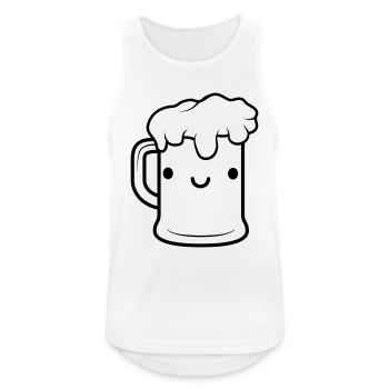 Sweet Beer Face Maßkrug - Men's Breathable Tank Top - white - Front - Nick (188cm)
