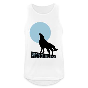 loup wolf - Débardeur respirant Homme - blanc - Devant - Nick (188cm)