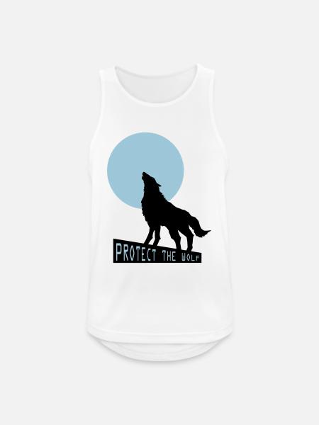 Wolf wolf - Men's Breathable Tank Top - white