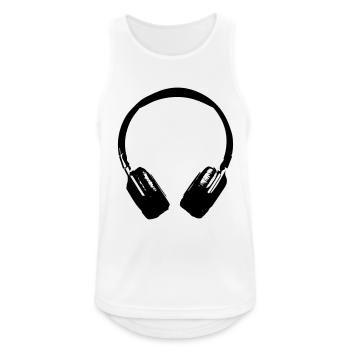 casque son - Débardeur respirant Homme - blanc - Devant - Nick (188cm)