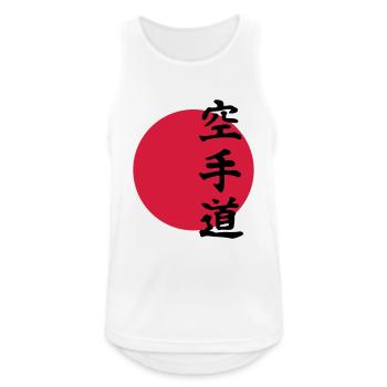 karate - Männer Tank Top atmungsaktiv - Weiß - Vorne - Nick (188cm)