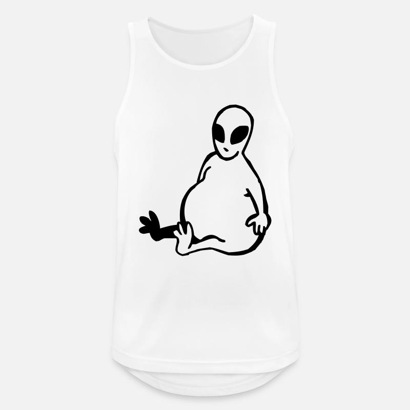 Dicker Alien - Männer Tank Top atmungsaktiv - Weiß