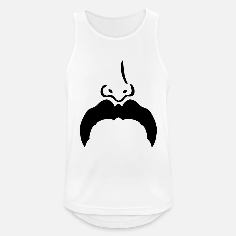 Schnurrbart Schnurrbart Nase nose7 - Männer Tank Top atmungsaktiv - Weiß