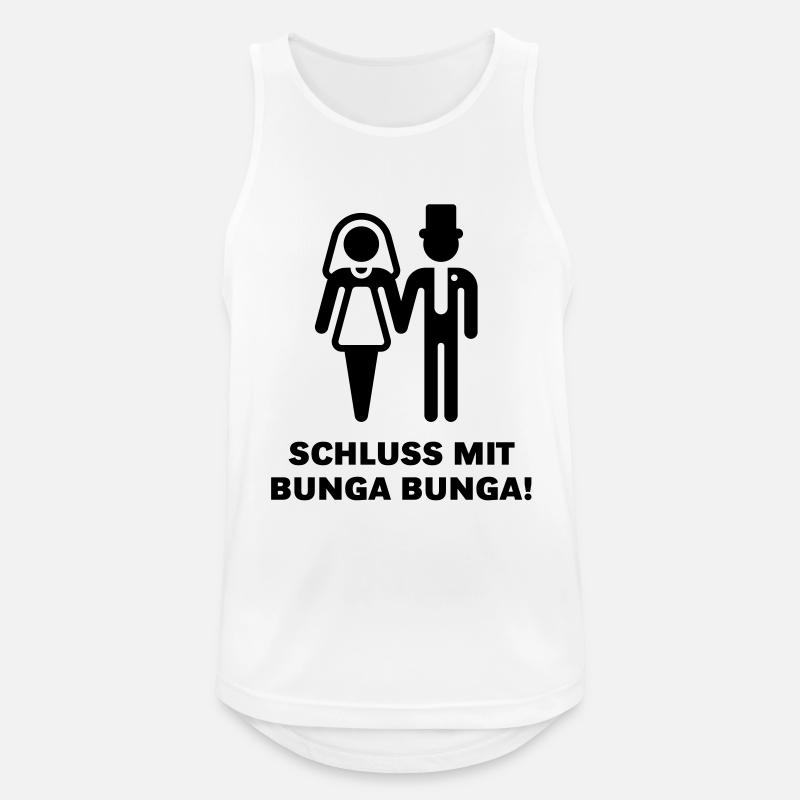 Arrêtez Bunga Bunga! (Mariage / mariage) - Débardeur respirant Homme - blanc