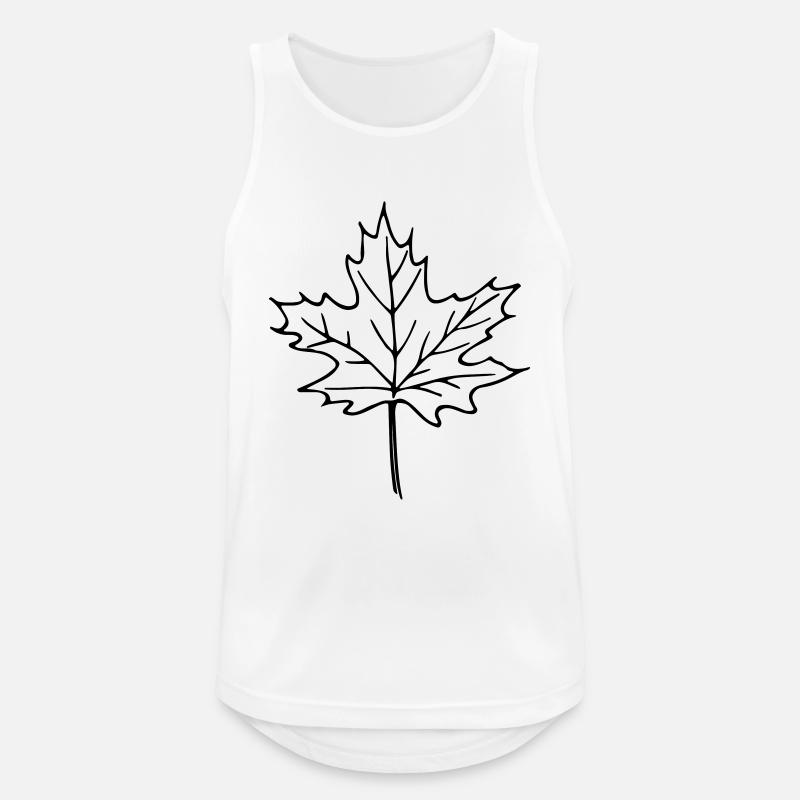 leaf_1 - Männer Tank Top atmungsaktiv - Weiß