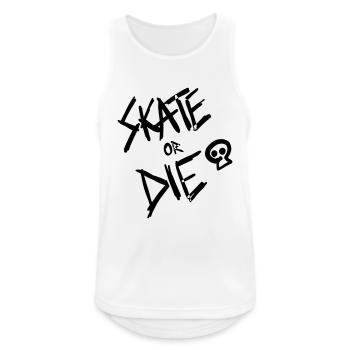 SKATE or DIE! - Men's Breathable Tank Top - white - Front - Nick (188cm)