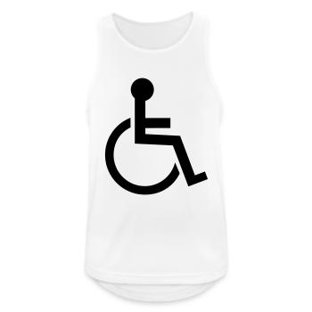 rollstuhl - Männer Tank Top atmungsaktiv - Weiß - Vorne - Nick (188cm)